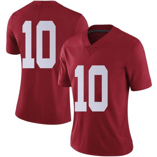 Alabama Crimson Tide Women's Ale Kaho #10 No Name Crimson NCAA Nike Authentic Stitched College Football Jersey IZ16Q62UR